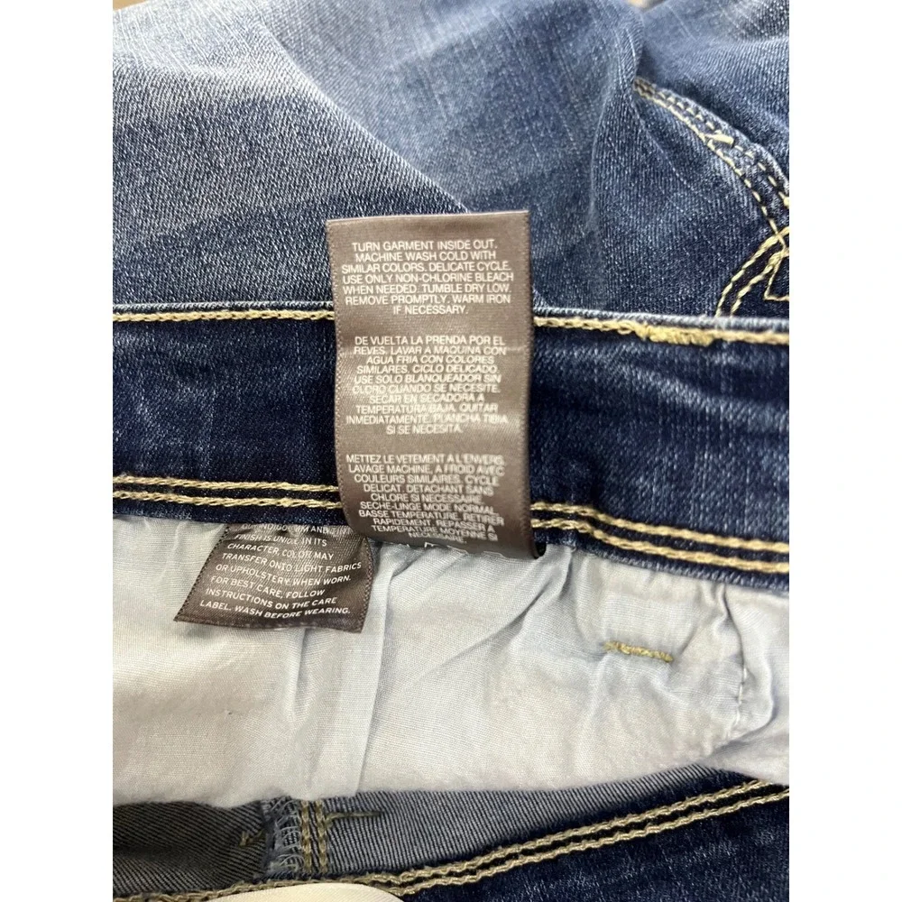 Angels Everflex Classic‎ High Rise Shorts Women 6/28 Blue Denim Good Frayed Hem
